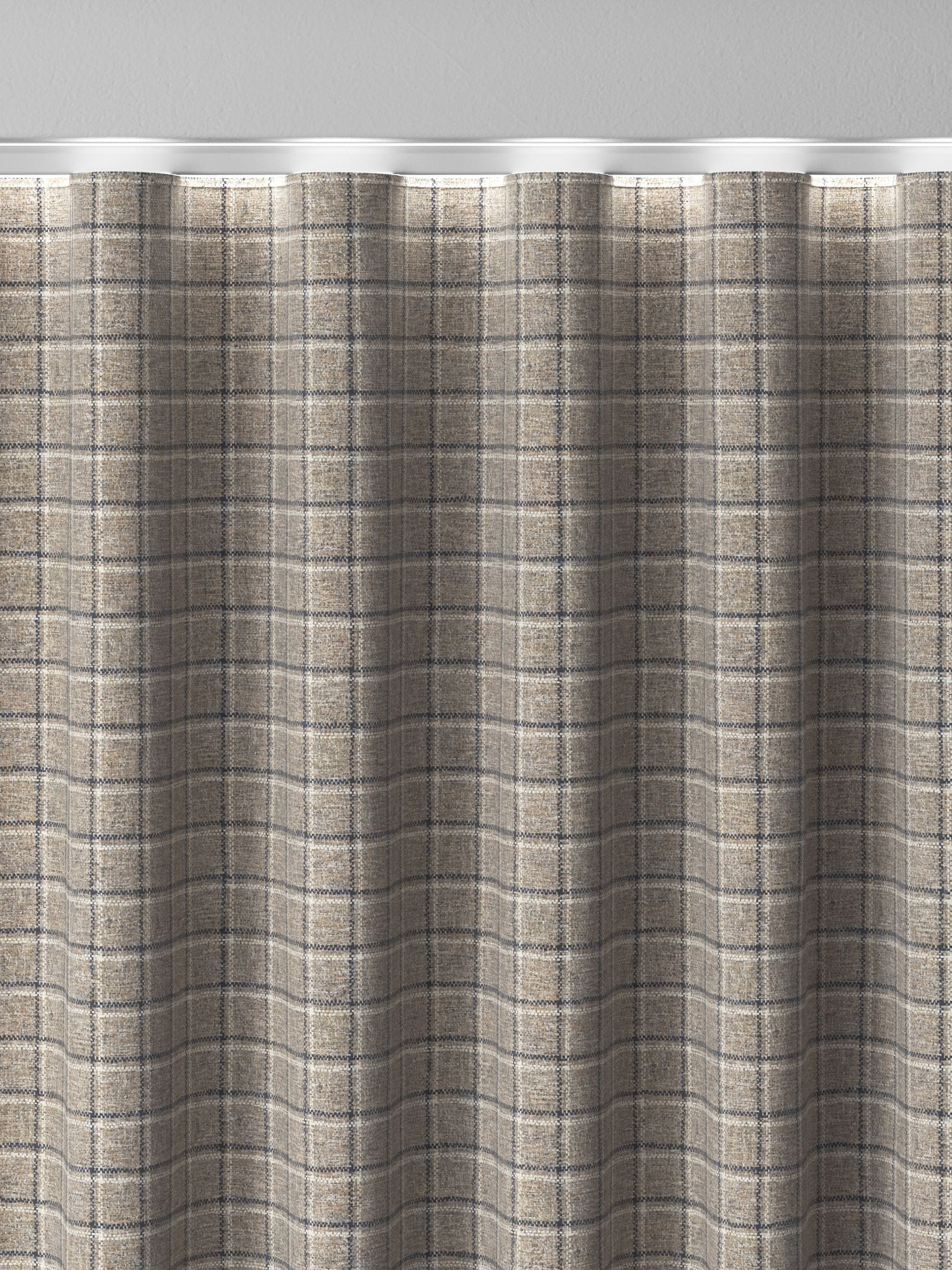 Grey check made to measure curtains (British brand)