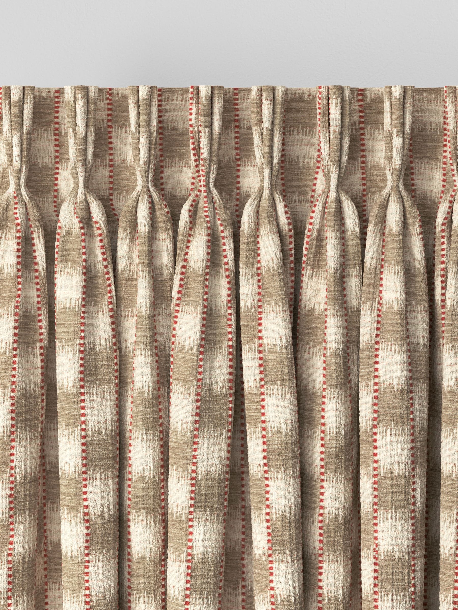 Orange stripe jacquard made to measure curtains, imported from the UK