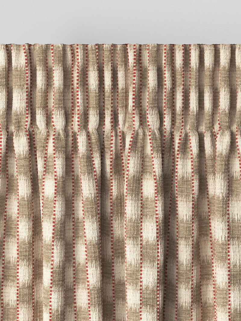 Orange stripe jacquard made to measure curtains, imported from the UK