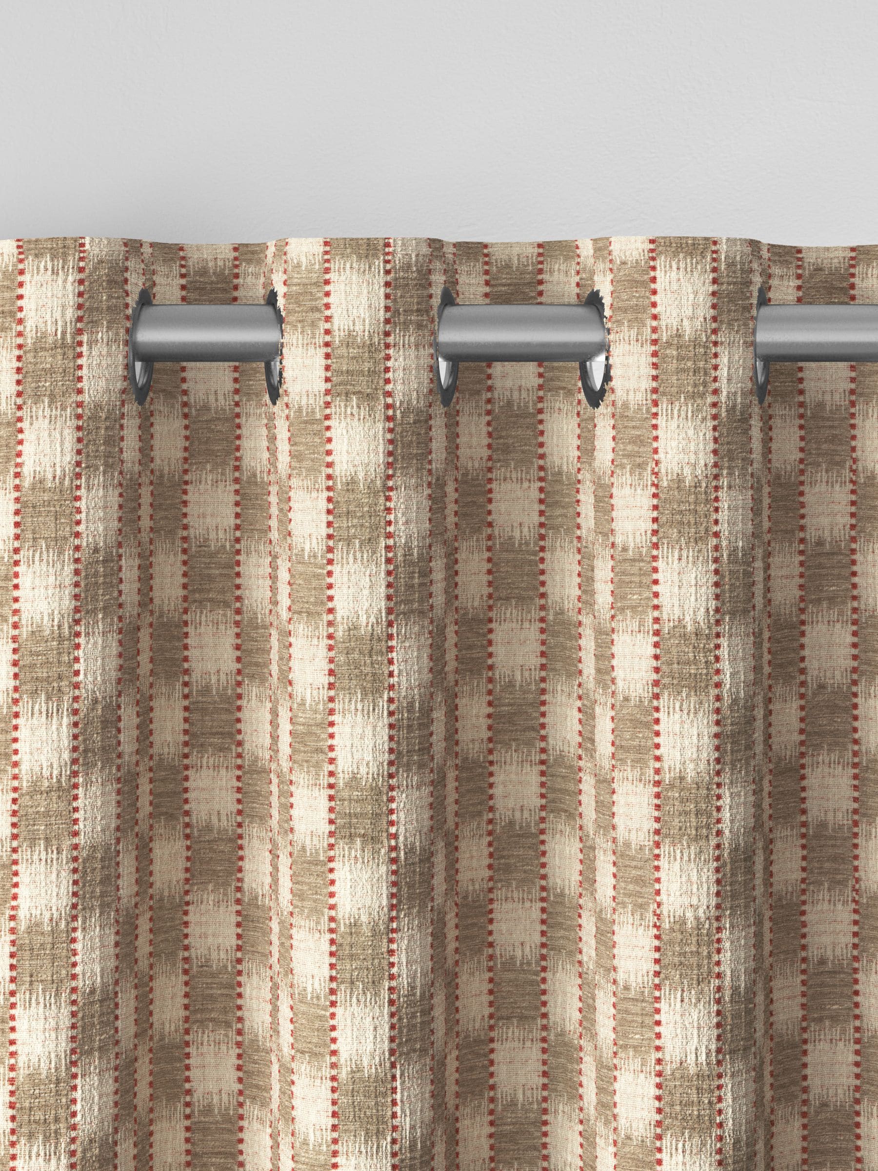 Orange stripe jacquard made to measure curtains, imported from the UK