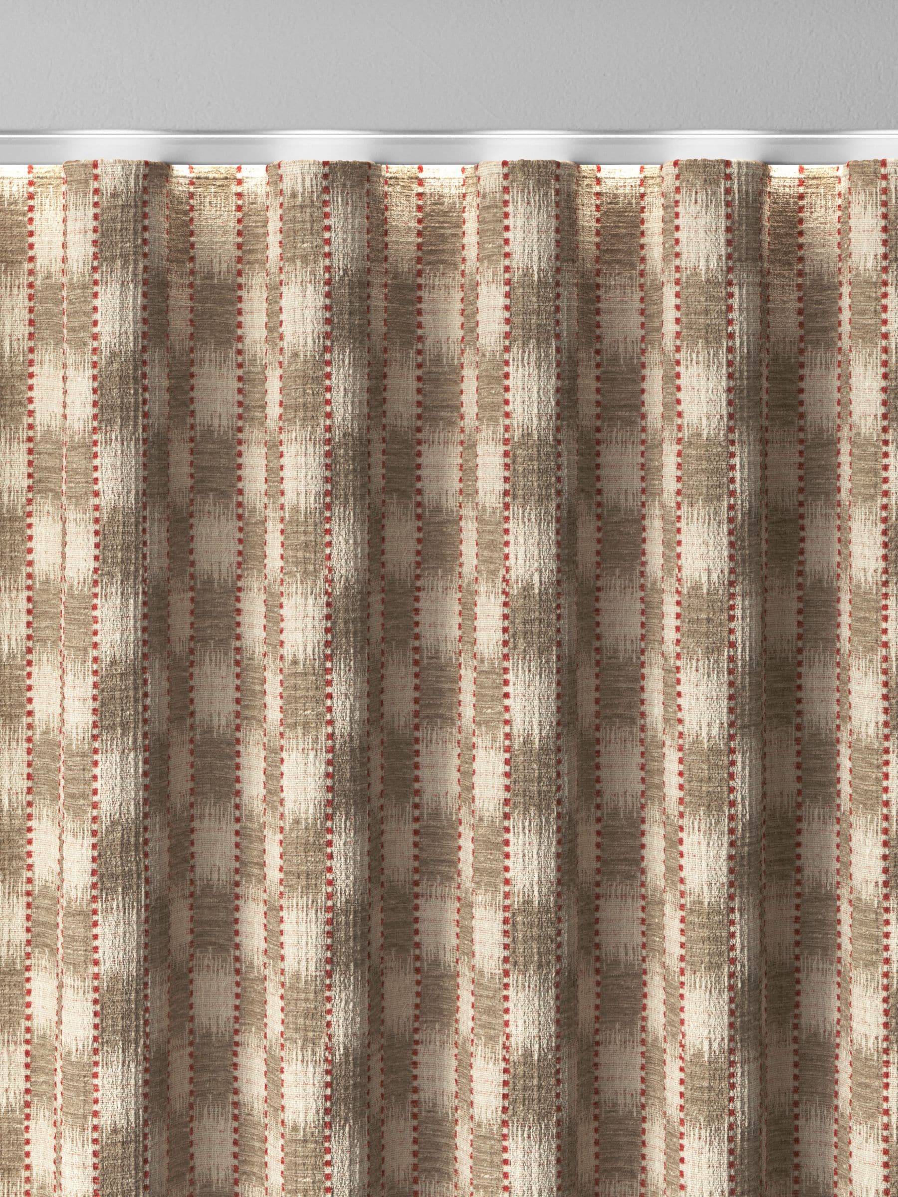 Orange stripe jacquard made to measure curtains, imported from the UK