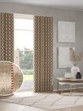 Orange stripe jacquard made to measure curtains, imported from the UK