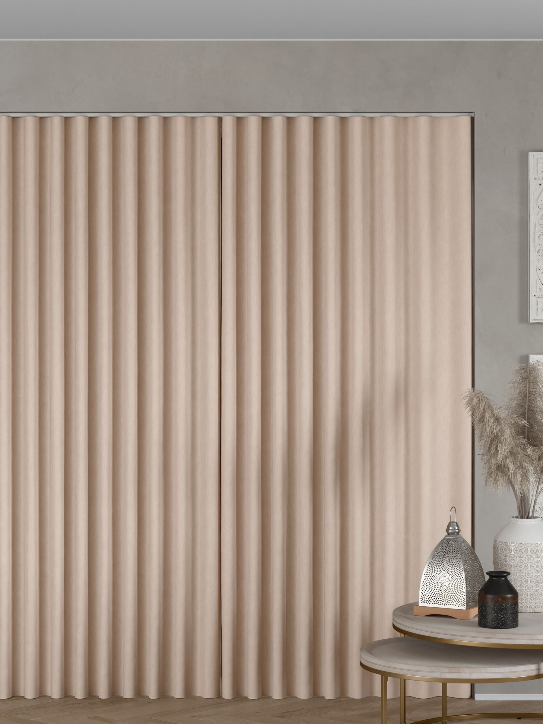 Next natural pink cotton made to measure curtains (British brand)