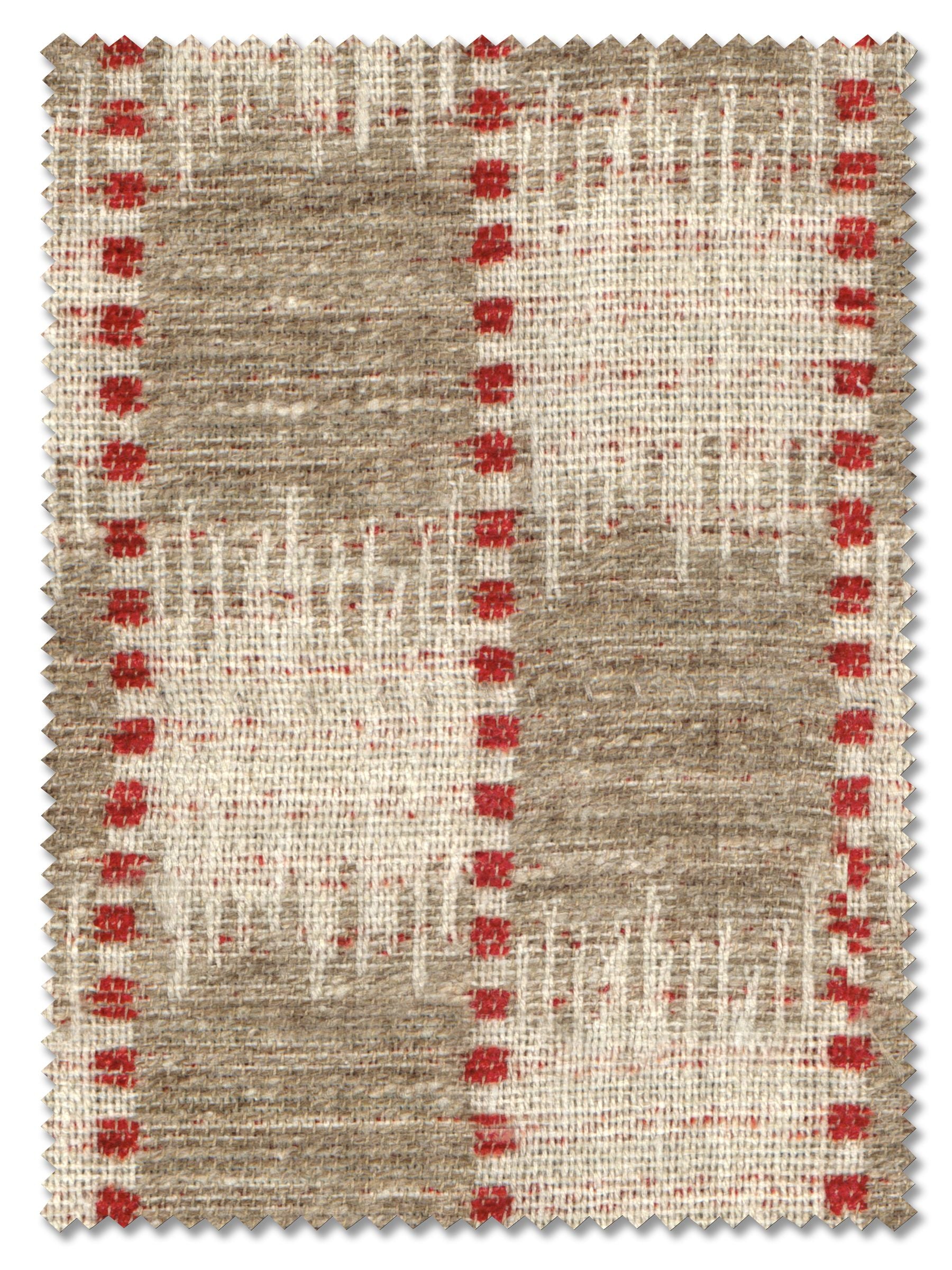 Natural/Orange stripe jacquard roman blind (British brand)
