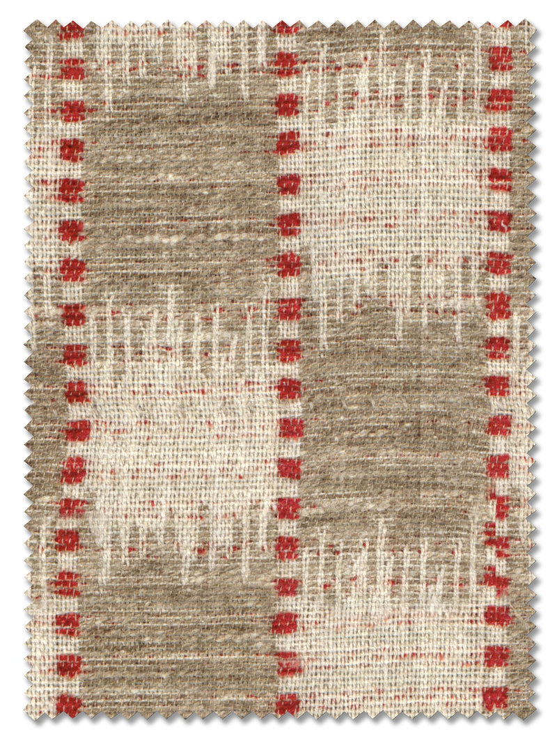 Natural/Orange stripe jacquard roman blind (British brand)