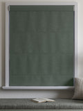 Green Touch of Linen Roman blind made to measure, imported from the UK