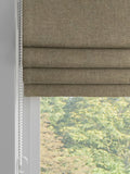 Khaki green matte chenille roman blind, imported from the UK