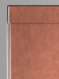 Touch of Linen rust brown Roman blind custom made to measure (British brand)