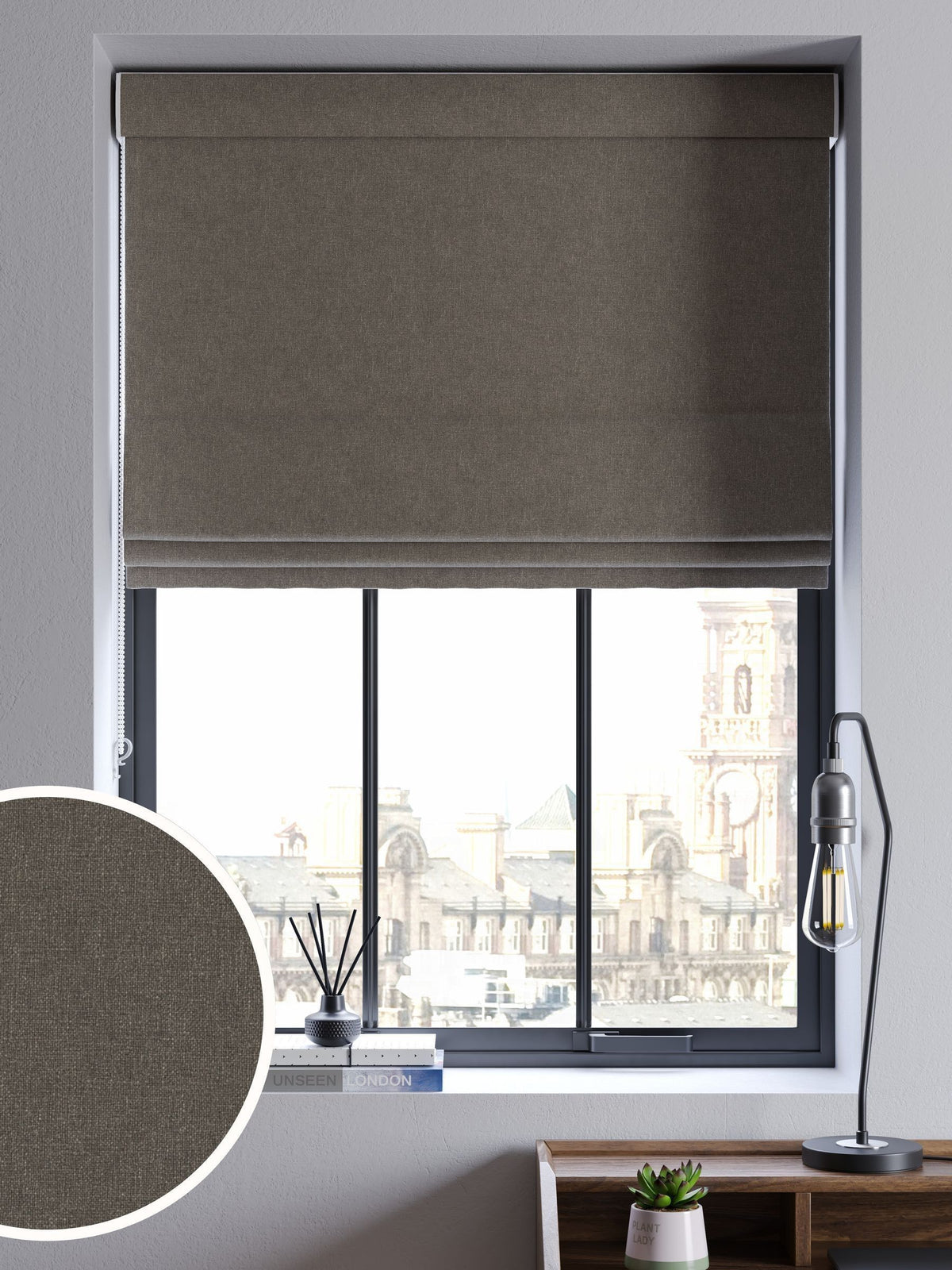 Next Soft Touch Chenille roman blind - British product