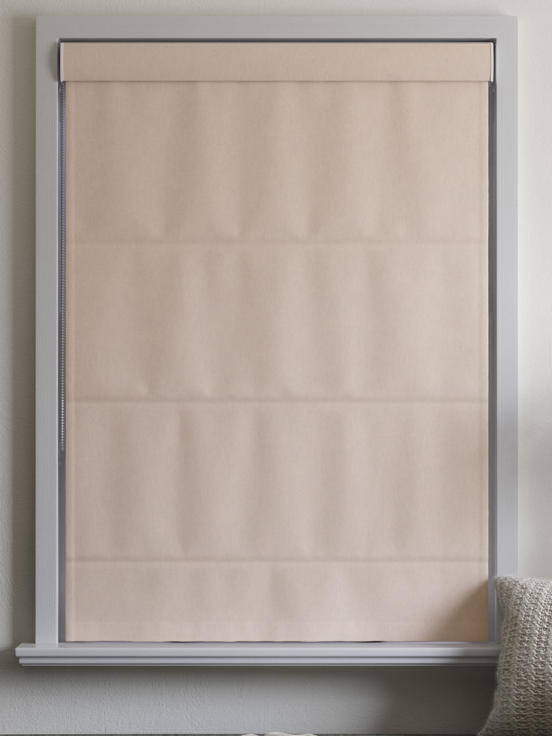 Natural pink Roman blind made to measure - British product