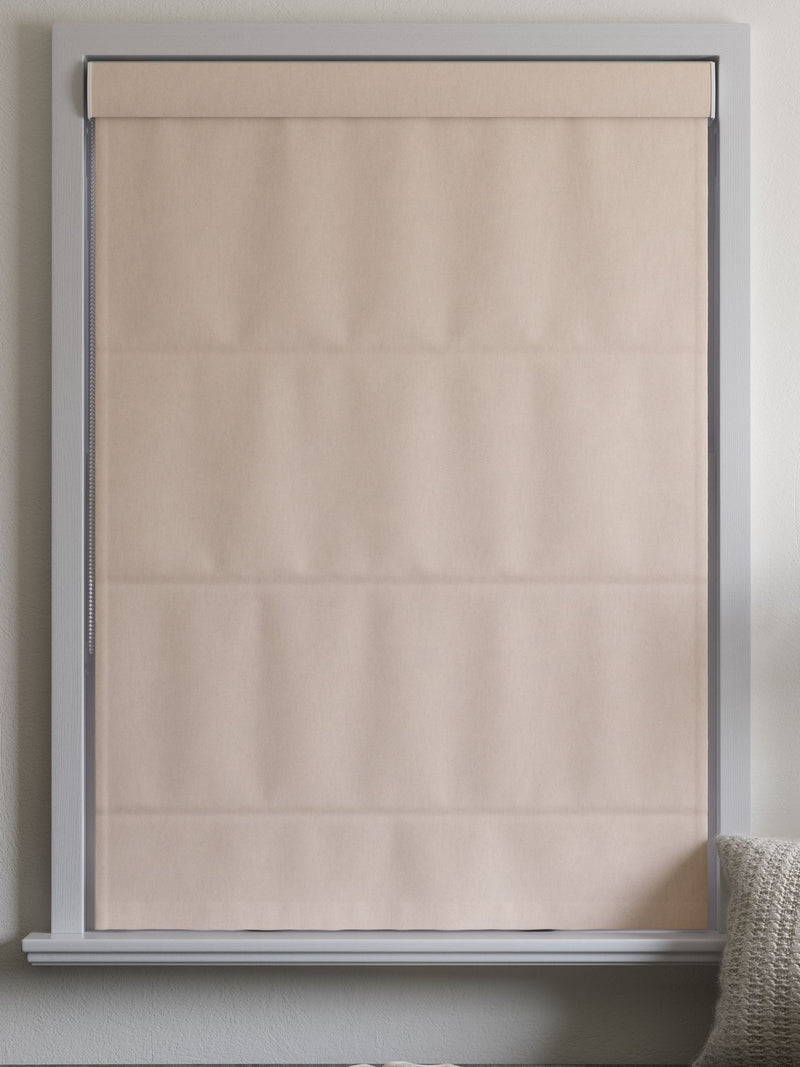 Natural pink Roman blind made to measure - British product