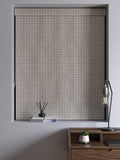 Grey Simplicity Check made to measure Roman blind (British brand)