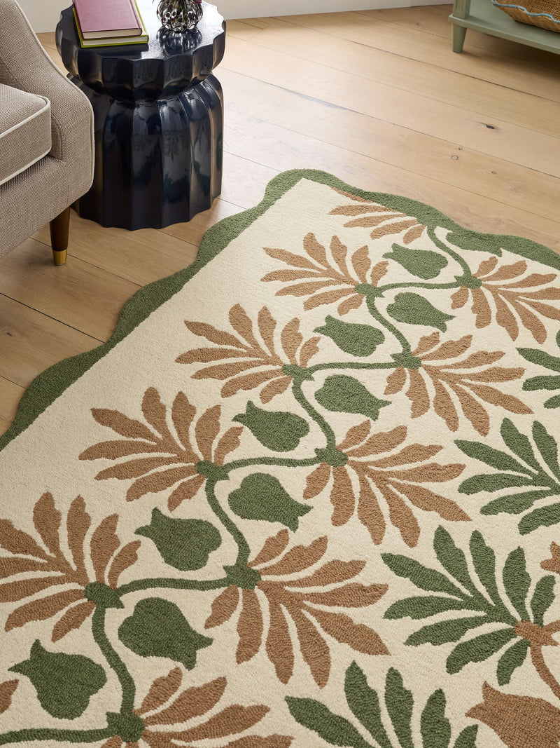 Nina Campbell Green Holland Park wool tufted rug, UK version