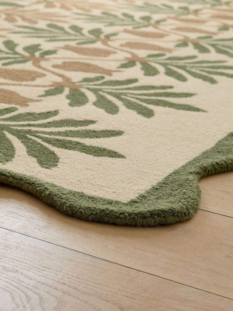 Nina Campbell Green Holland Park wool tufted rug, UK version