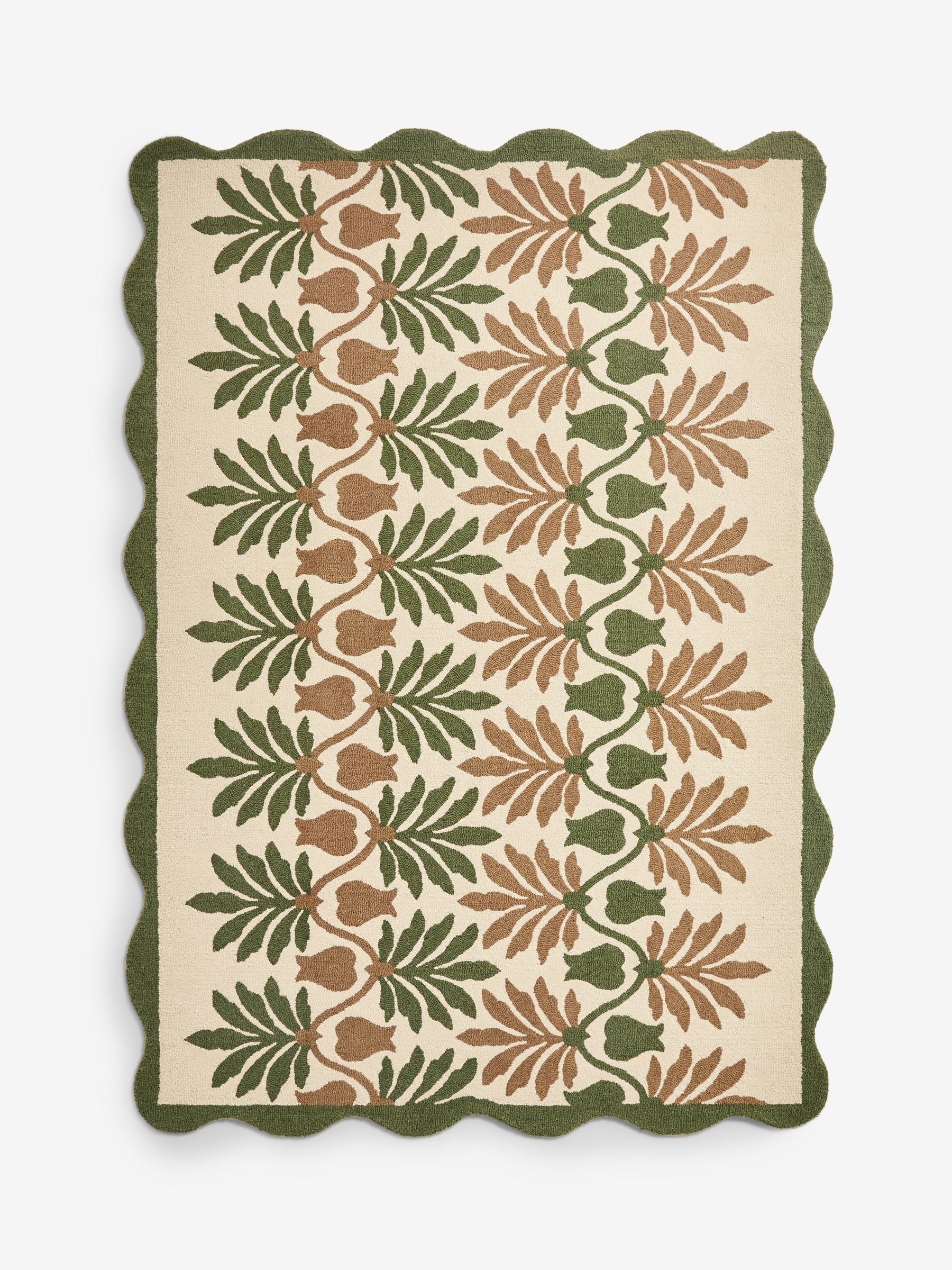 Nina Campbell Green Holland Park wool tufted rug, UK version