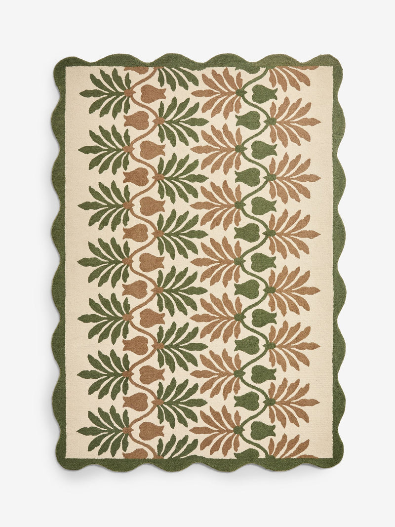 Nina Campbell Green Holland Park wool tufted rug, UK version