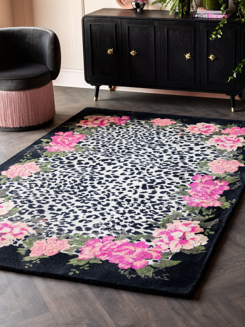 Rockett St George Leopard Love Tufted Rug, imported from the UK