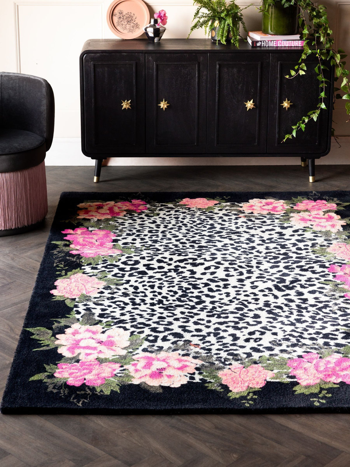 Rockett St George Leopard Love Tufted Rug, imported from the UK
