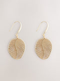 Gold filigree drop earrings recycled steel brass (British brand)