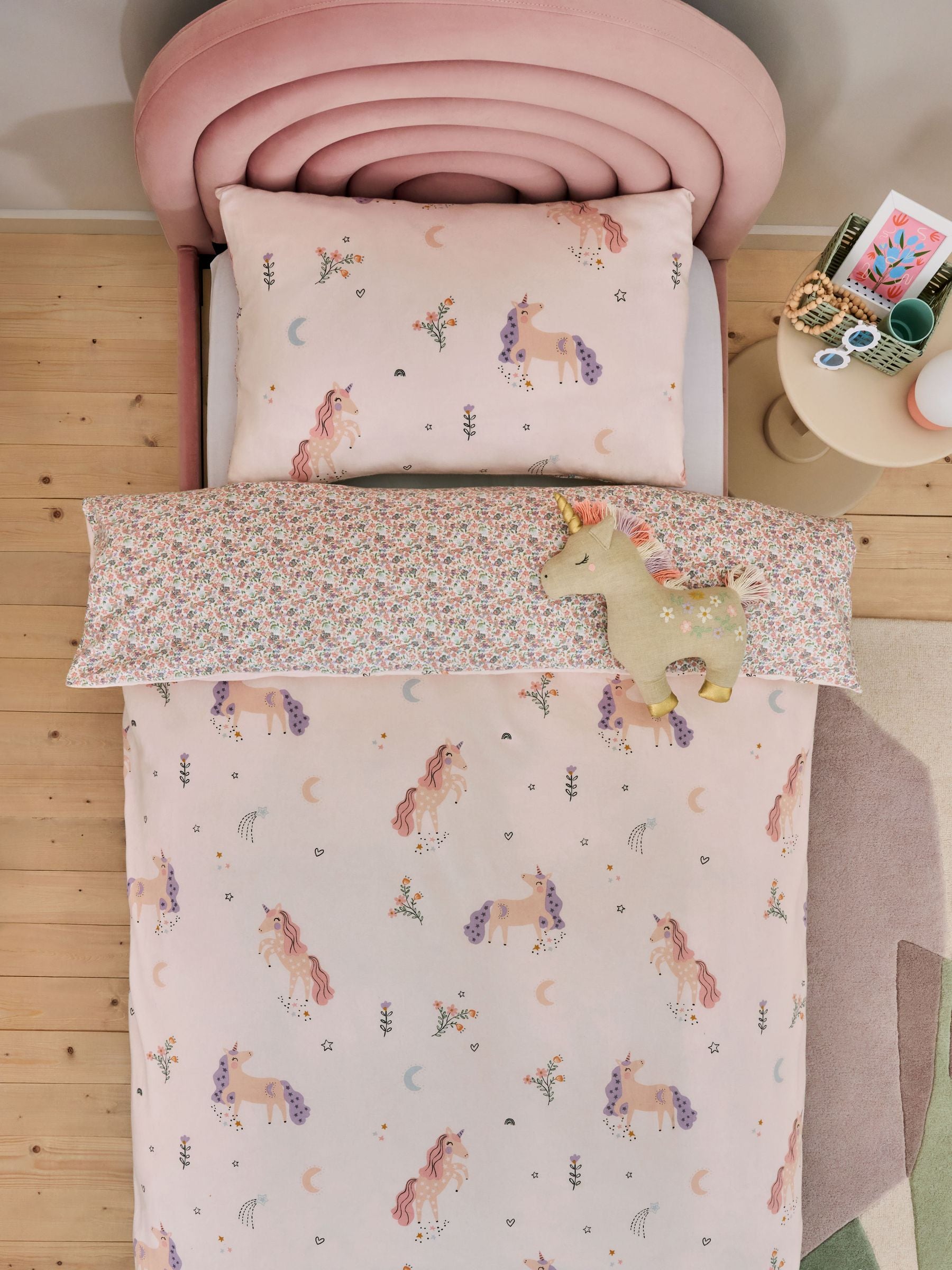 Unicorn Supersoft Brushed Duvet Cover and Pillowcase Set