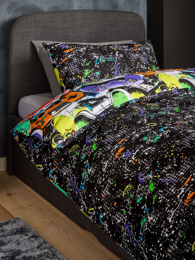 Bettbezug und Kissenbezug-Set „Bright Gamer“ aus superweicher, gebürsteter Baumwolle