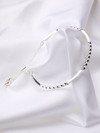 Next Silver Tone Twist Adjustable Bangle- Buy online at McGrocer