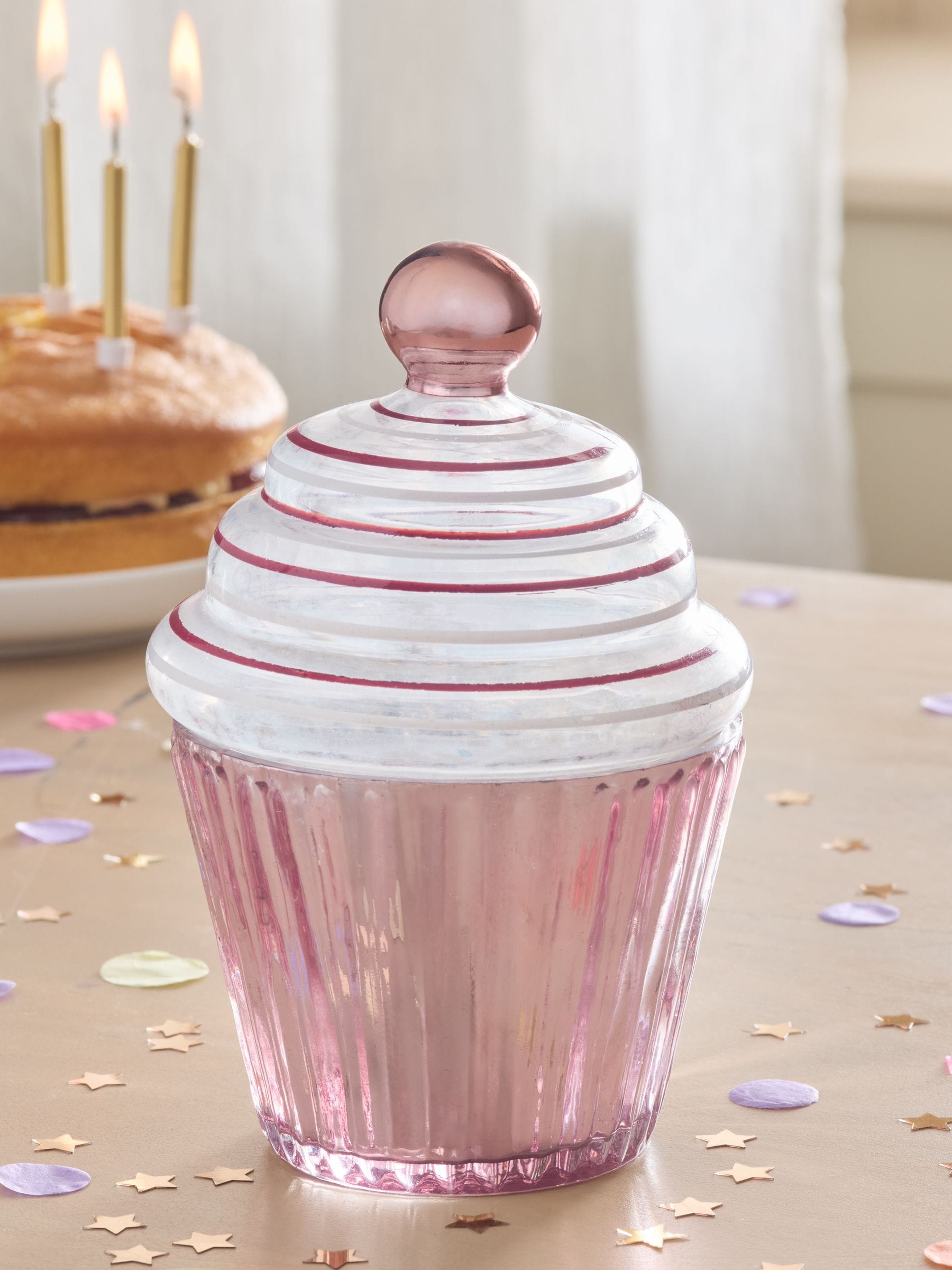 Vanilla cocoa bean birthday cupcake candle, imported from the UK