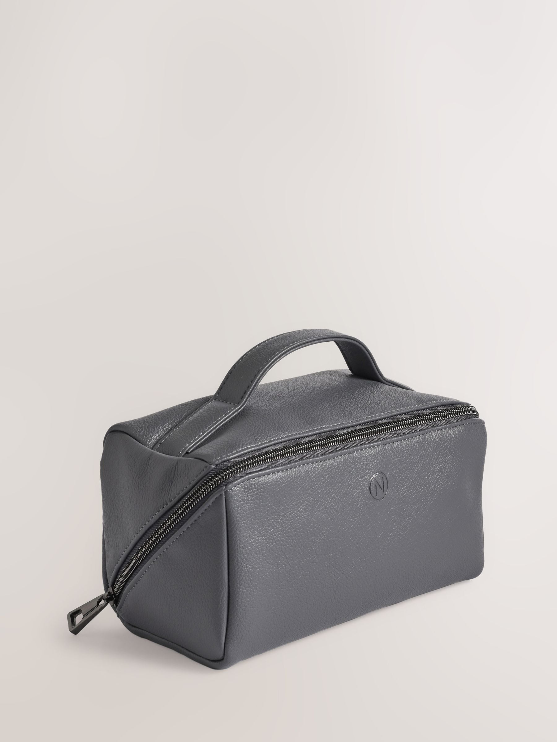 Fold Out Faux Leather Wash Bag