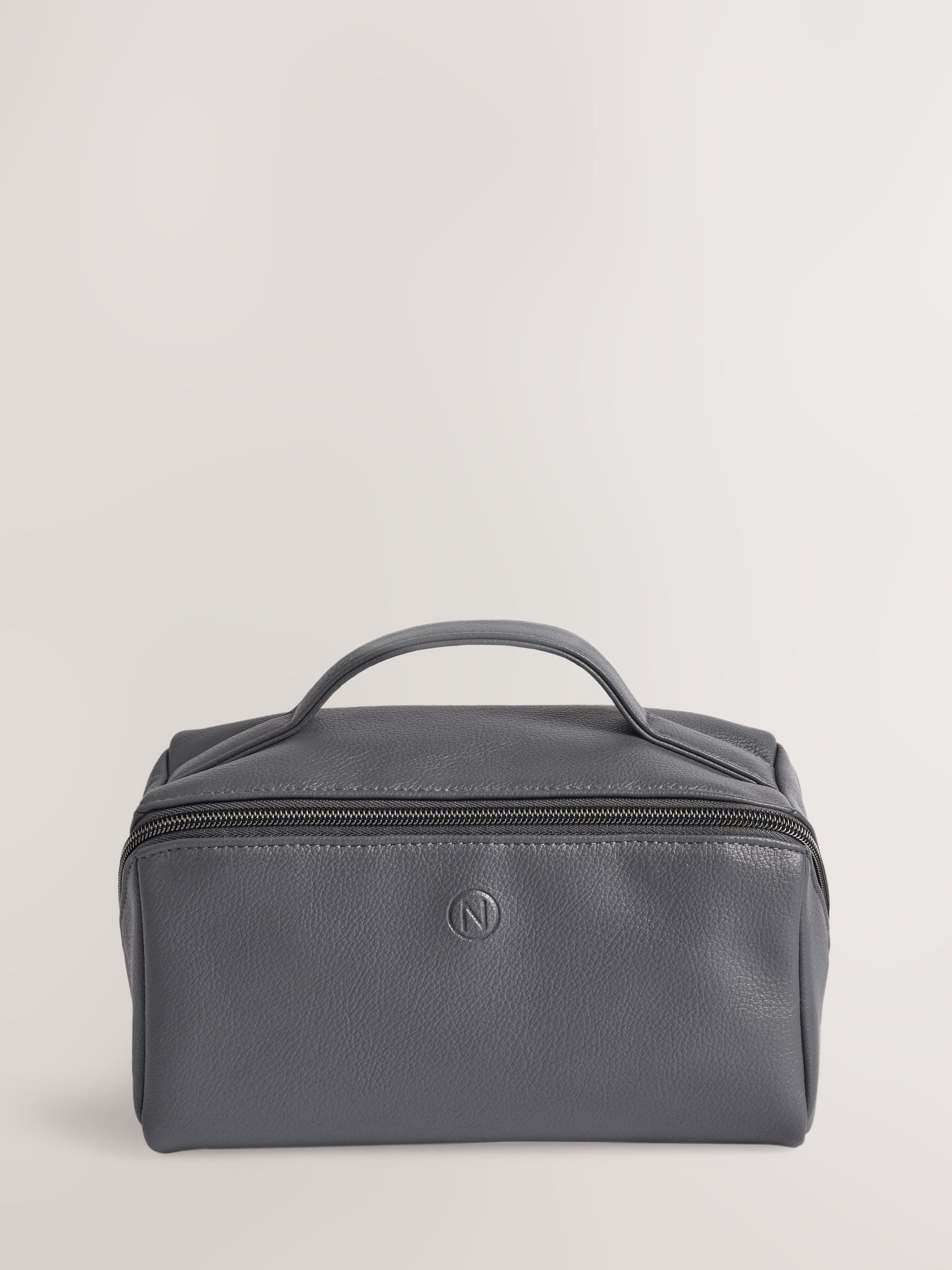 Fold Out Faux Leather Wash Bag