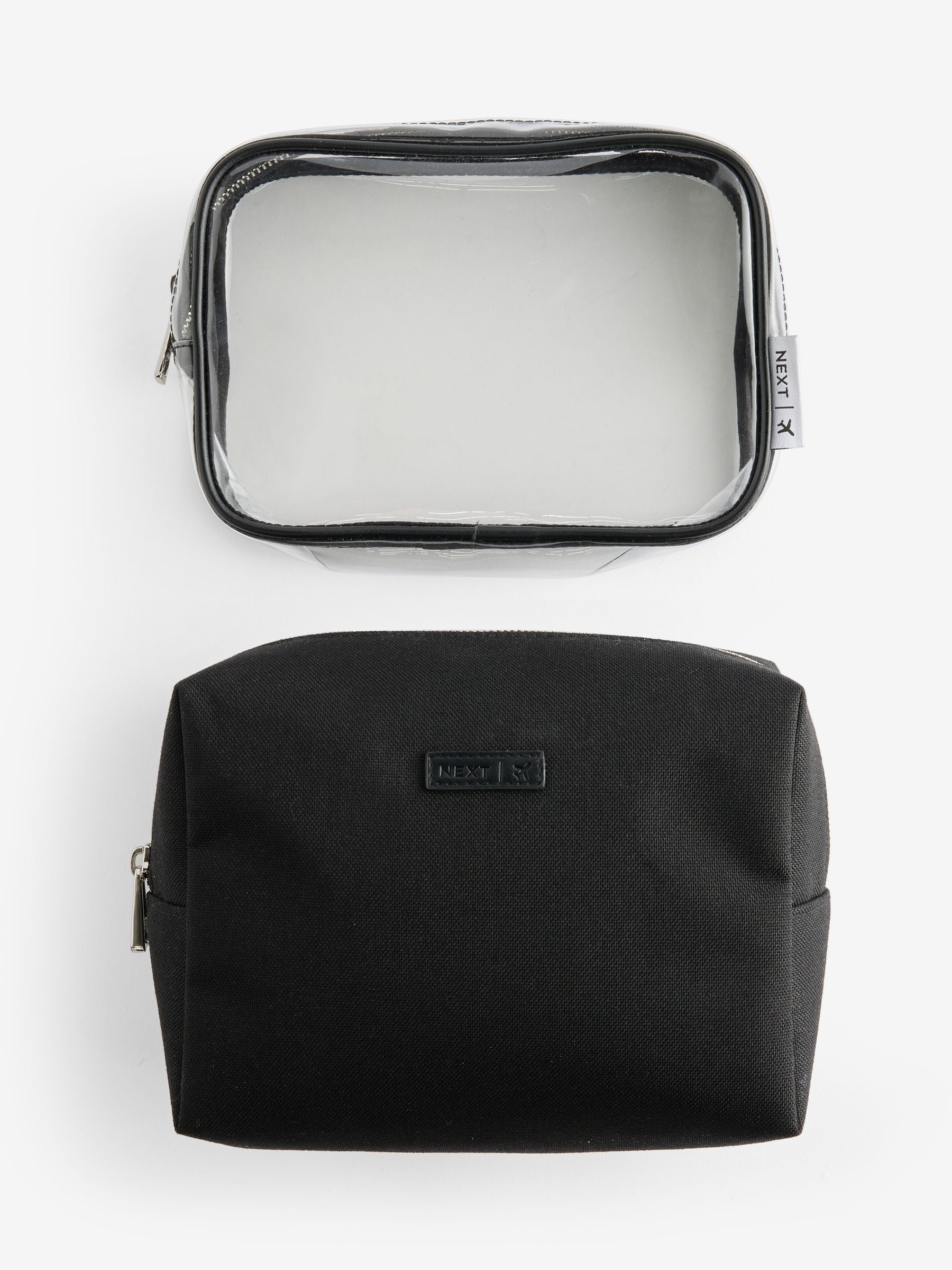 Two-piece travel wash bag set for grooming essentials (British brand)
