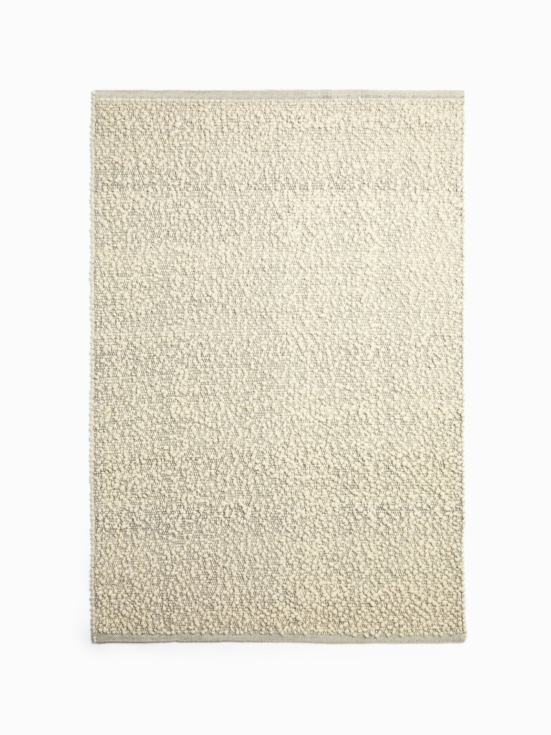 MADE.COM grey Claude boucle wool rug - British product
