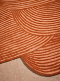 MADE.COM rust orange Casey wool tufted rug (British brand)