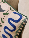 MADE.COM natural embroidered cushion 30x50cm (British brand)