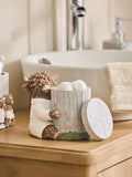 Grey Hamish the Highland Cow spa storage jar, UK version