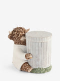 Grey Hamish the Highland Cow spa storage jar, UK version