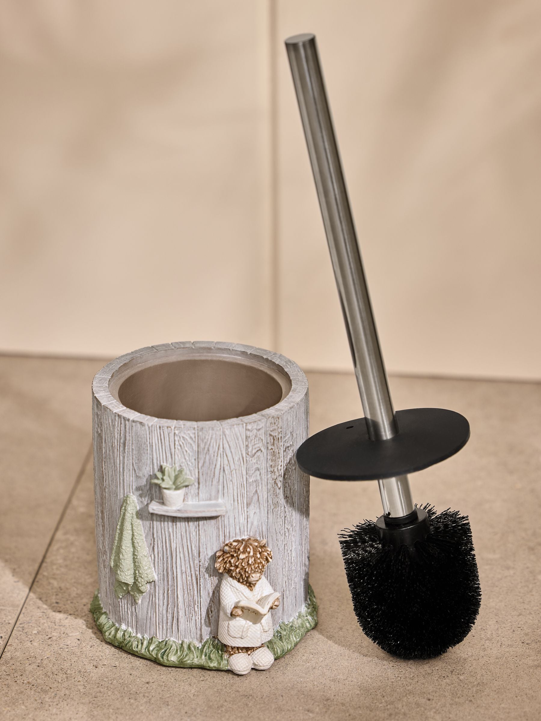 Grey Hamish the Highland Cow Spa Toilet Brush