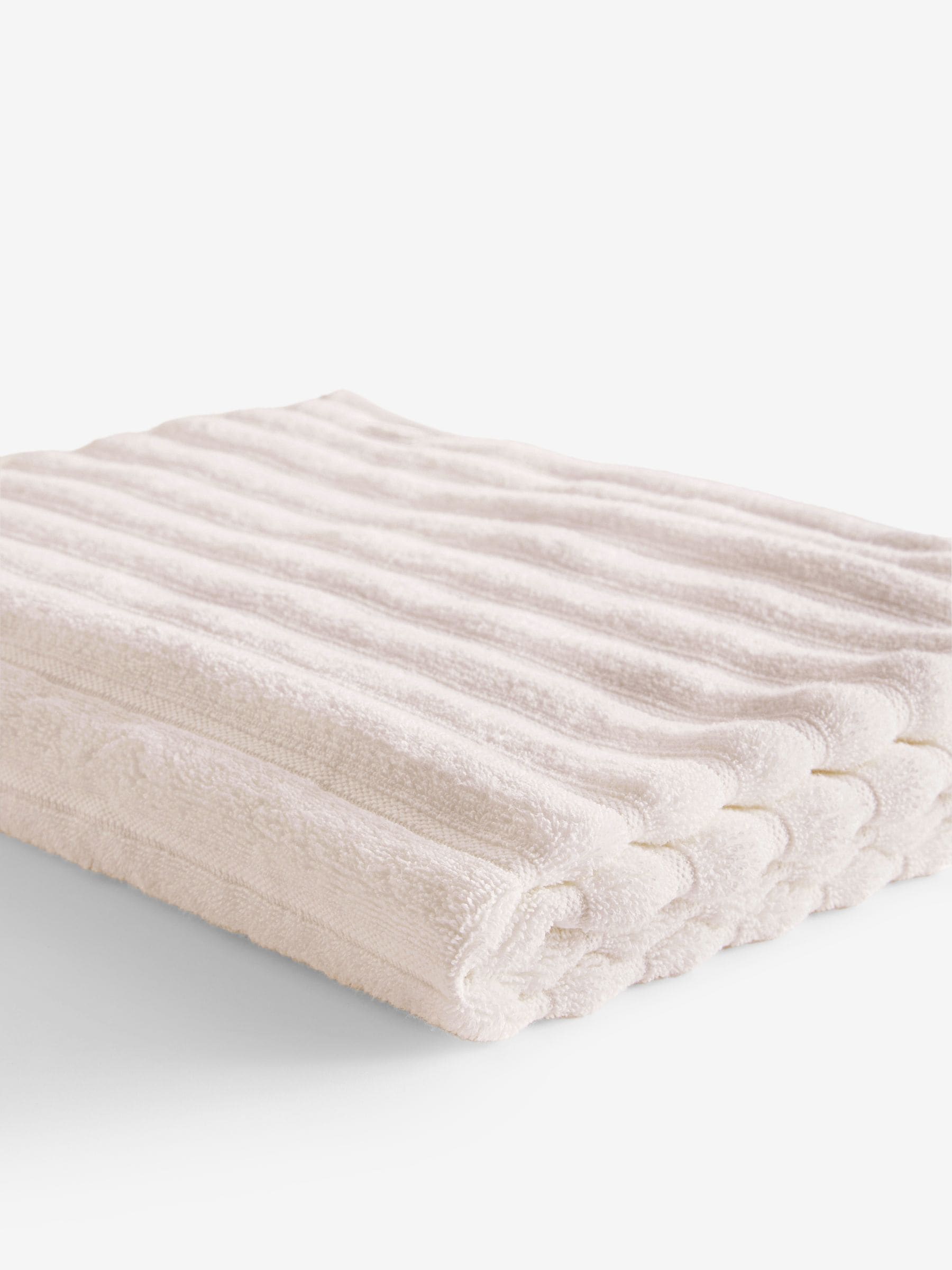Natural Ribbed Towel blue 100% cotton, imported from the UK