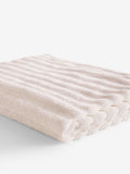 Natural Ribbed Towel blue 100% cotton, imported from the UK