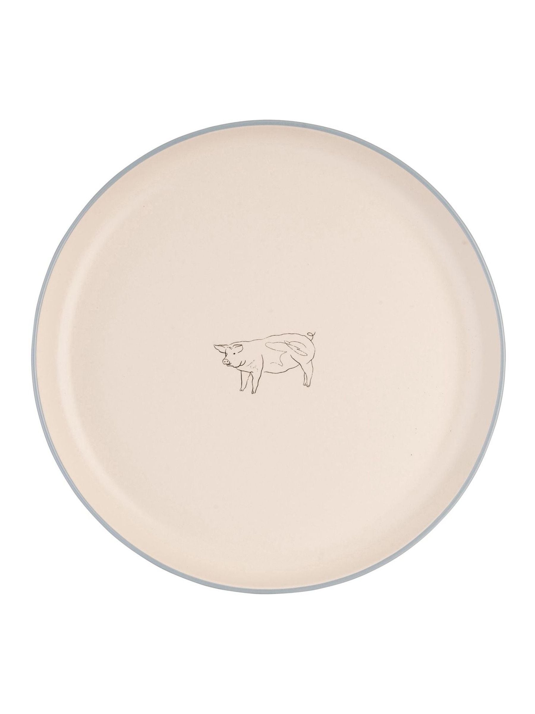 Woodbury Lane set of 4 natural animal dinner plates (British brand)