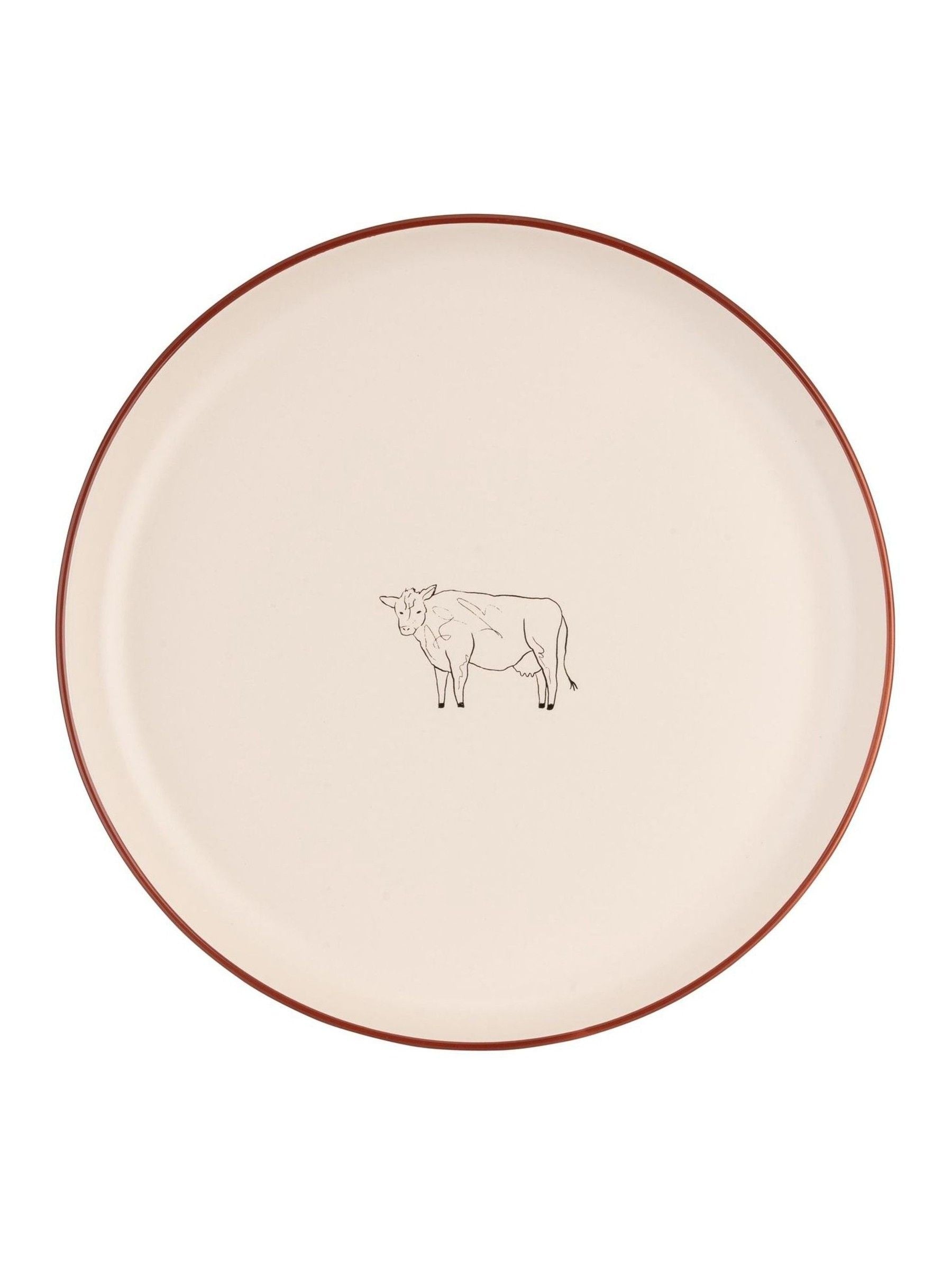 Woodbury Lane set of 4 natural animal dinner plates (British brand)