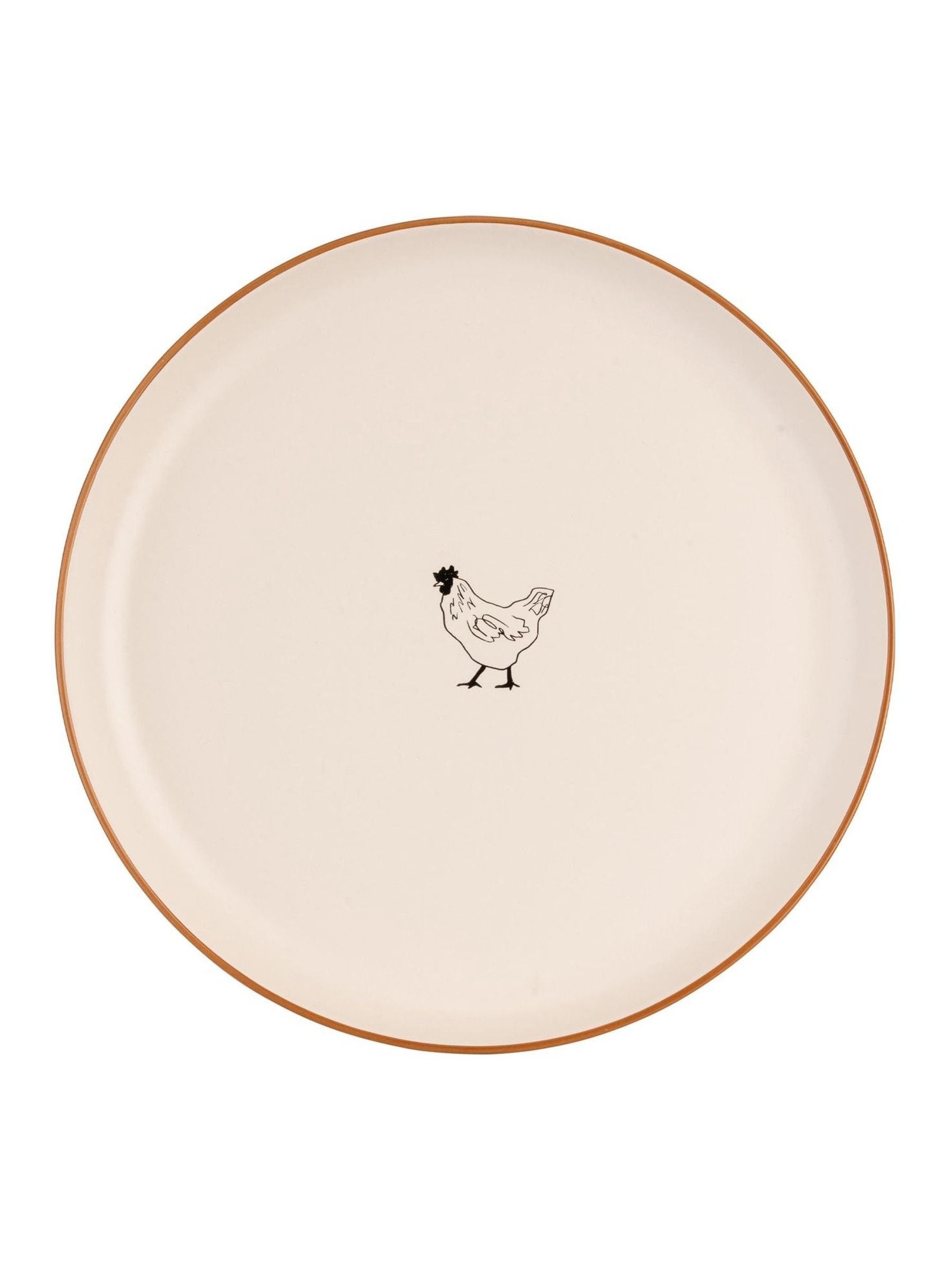 Woodbury Lane set of 4 natural animal dinner plates (British brand)
