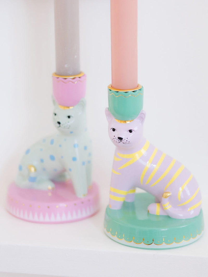 Yvonne Ellen green animal candlestick holders (British brand)