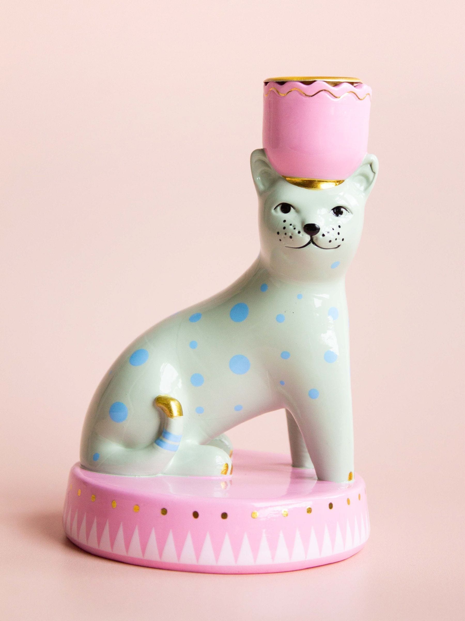 Yvonne Ellen green animal candlestick holders (British brand)