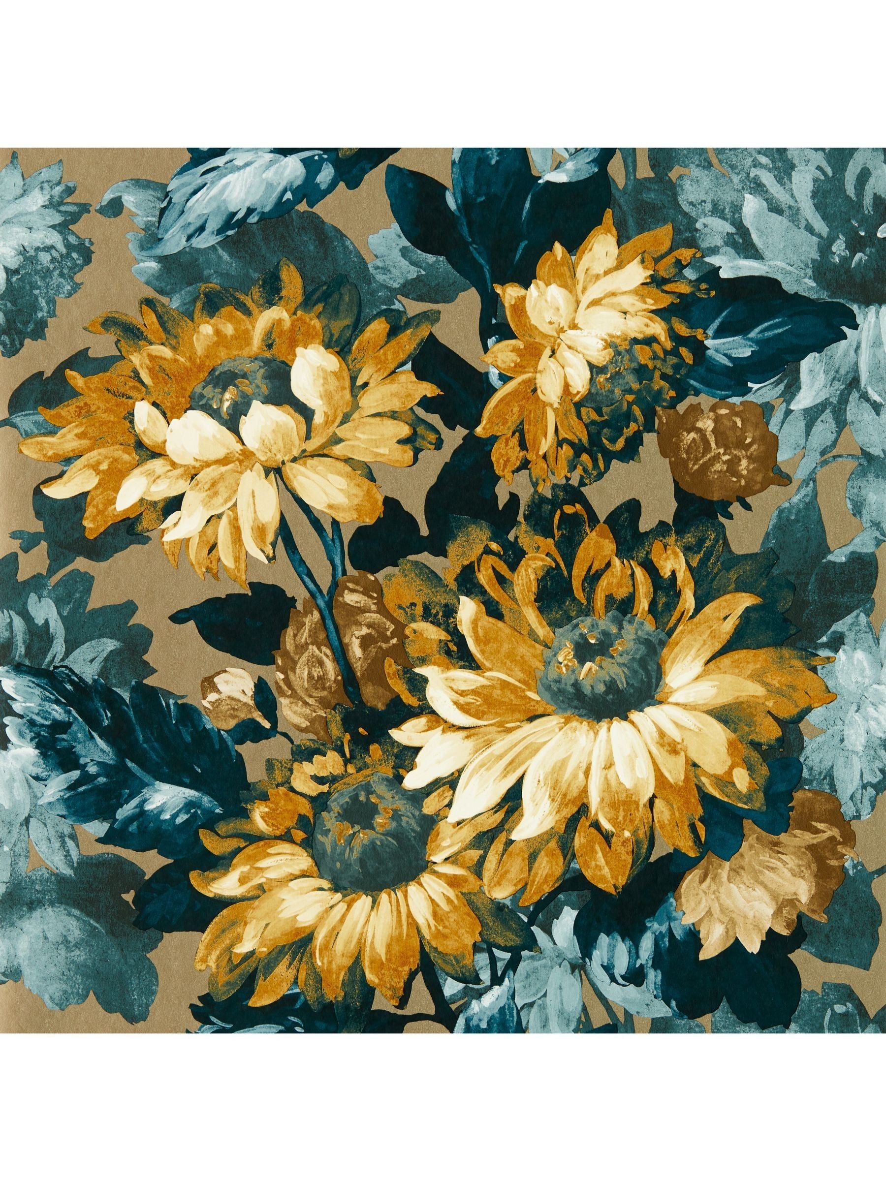 Clarke & Clarke wallpaper sample Marianne Sunforest Gilver Denim, imported from the UK