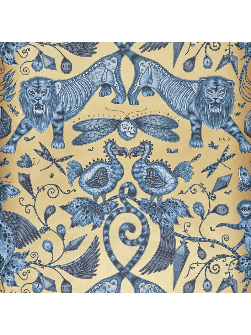 Clarke & Clarke wallpaper sample Blue Animalia Extinct - British product