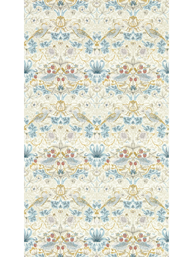 Clarke & Clarke Slate Blush William Morris Strawberry Thief Wallpaper Sample