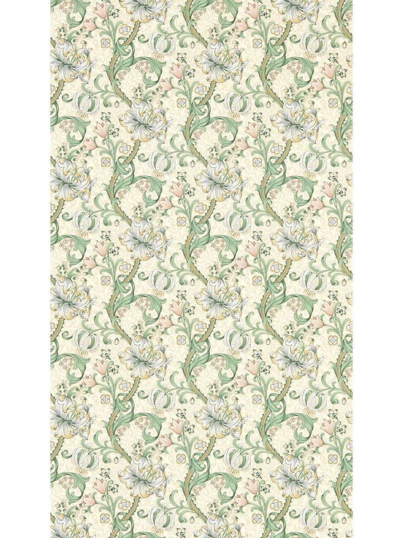 Clarke & Clarke Teal Golden Lily Wallpaper Sample