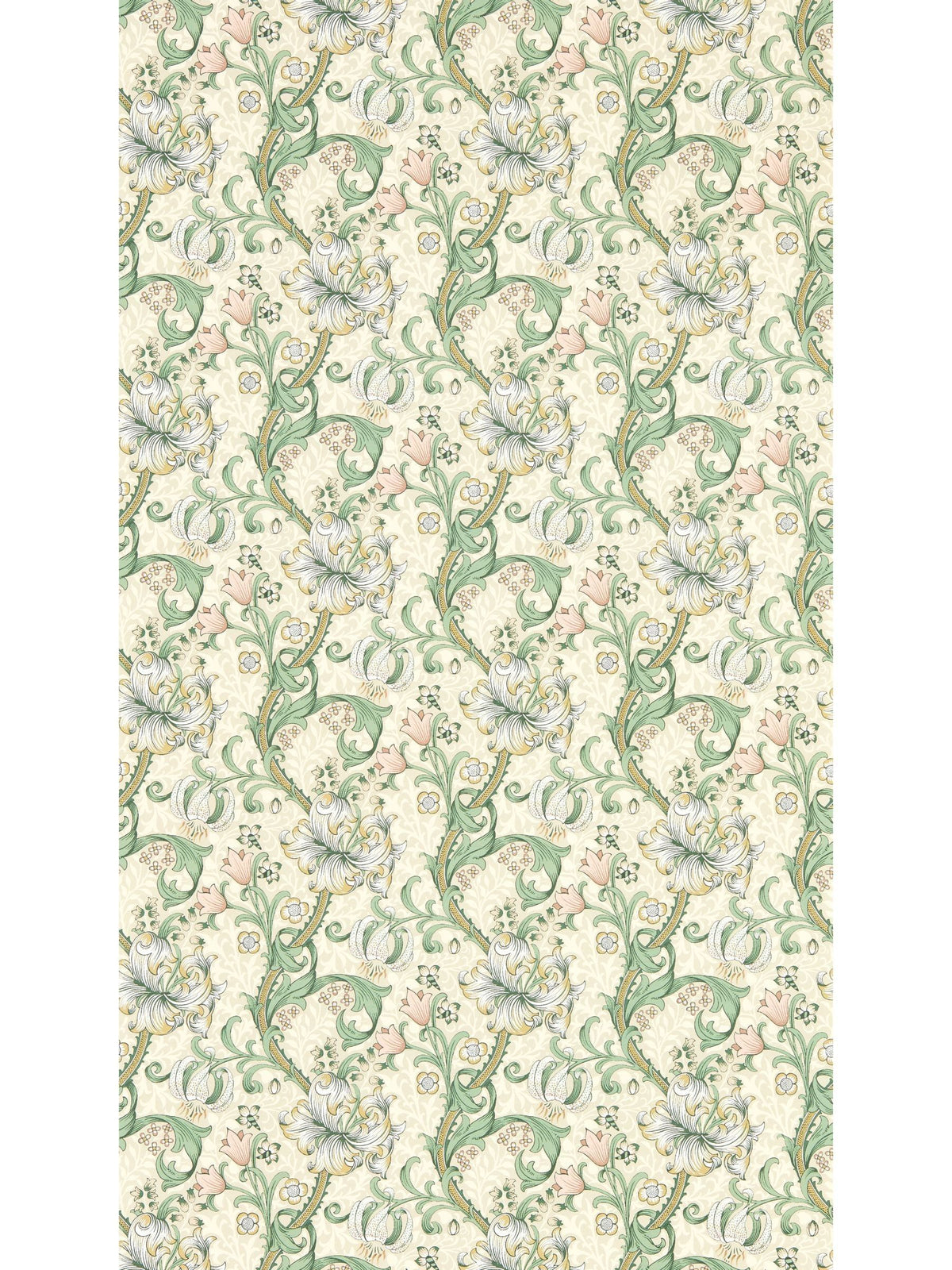 Clarke & Clarke Teal Golden Lily Wallpaper Sample