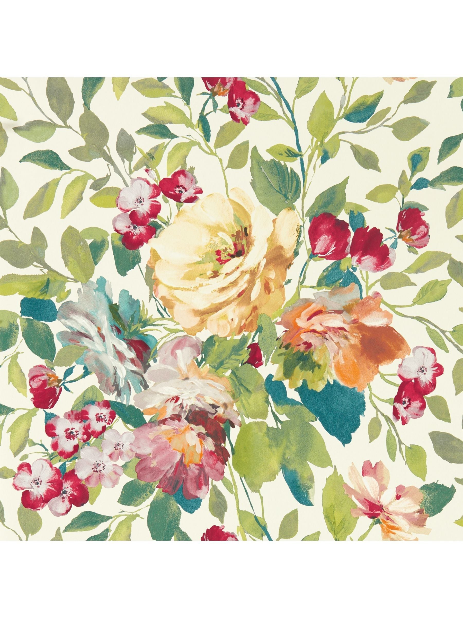 Clarke & Clarke Multi Exotica 2 Bloom wallpaper sample (British brand)