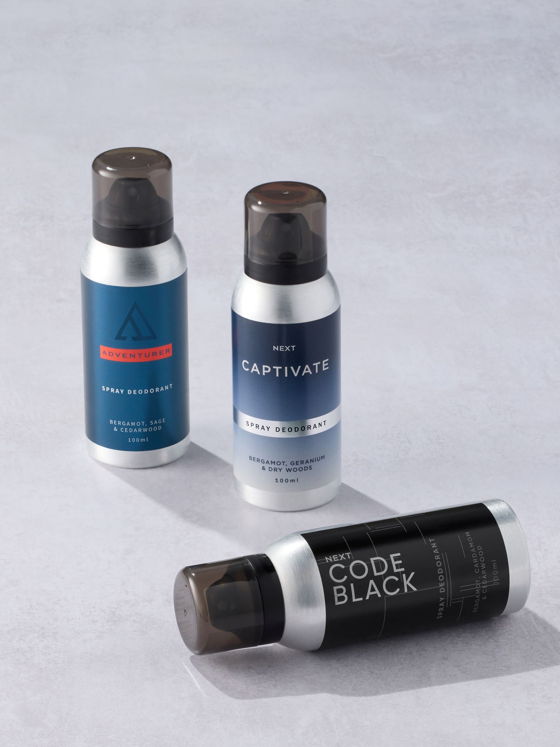 Set of 3 100ml Body Sprays Deodorant Gift Set
